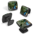 thumbnail image 2 of 4 Pcs Cabinet Handle Drawer Pulls Peacock Knobs with Screws Square Furniture Office Cabinet Knob Decoration, 2 of 7