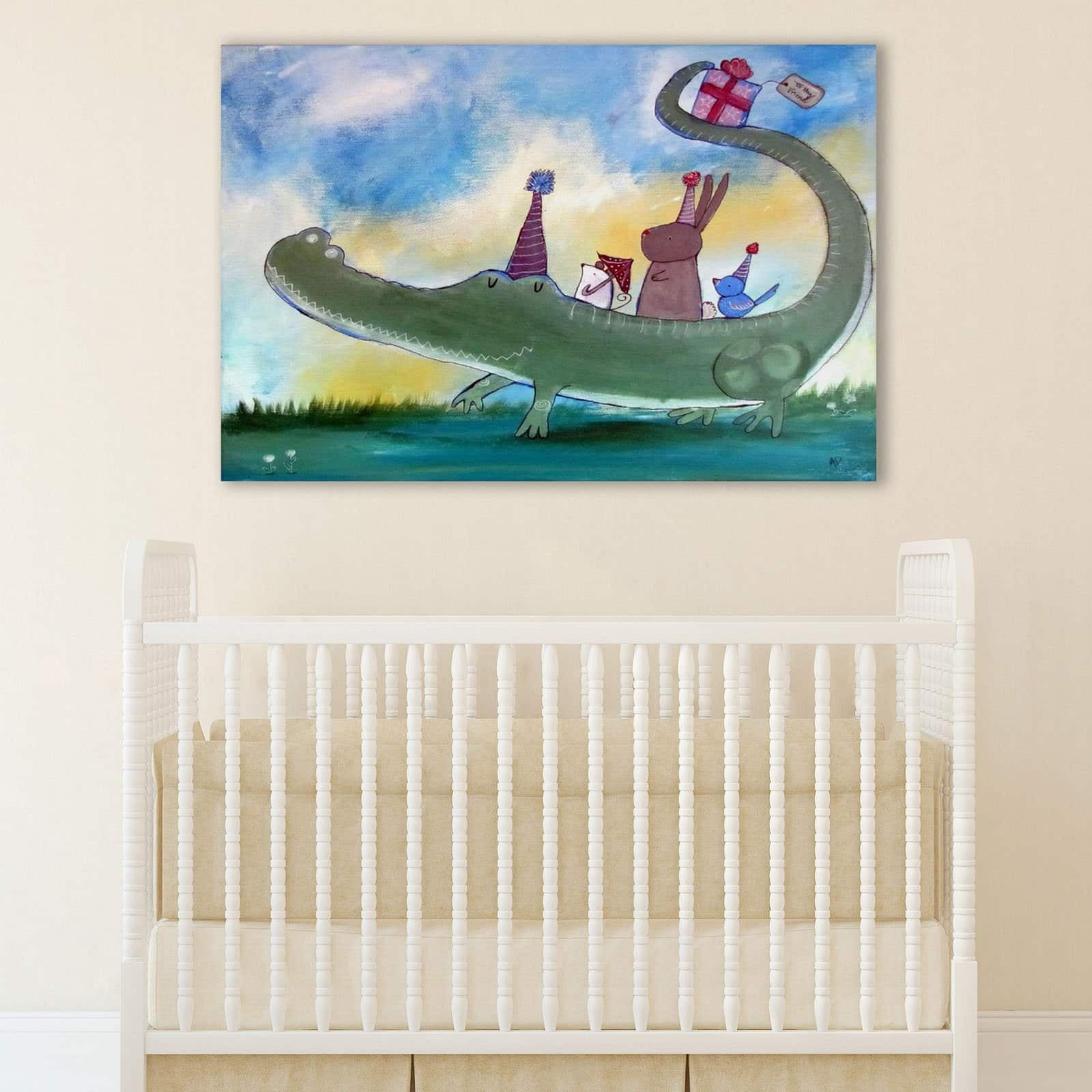 Marmont Hill Alligator Birthday Wall Art