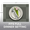 thumbnail image 4 of More Décor Dining Table Placemats, Washable Heat-Resistant PVC Vinyl Table Mats for Dining Room and Kitchen, Anti-Slip - Set of 4 - Grey, 4 of 6