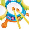 thumbnail image 3 of Toddler Electric Drum Kit with Microphone, Musical Toys Green, 3 of 8