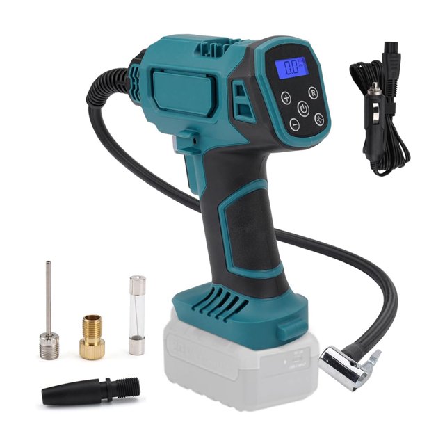 Bomba de aire para coche de 120 PSI con pantalla digital, multifuncional, inalámbrica, portátil, para neumáticos BL1820, BL1830, BL1840, BL1850 y BL1860.