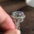 thumbnail image 3 of Gorgeous 925 Silver Ring Women Cubic Zircon Wedding Party Ring Sz 6-10, 3 of 7