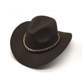 Chapeau De Cowboy En Paille SILVERFEVER - Homme/Femme, Unisexe, Beige, Perles