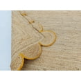 thumbnail image 5 of DecorAvenue Braided Jute Area Rug Farmhouse Scalloped Area Rug, Natural / Yellow 2'3" x 4' Ft Oval, 5 of 6
