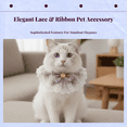 thumbnail image 3 of Abbraccia Bandana de encaje para gato, suave, resistente, decorativa, 3 of 6