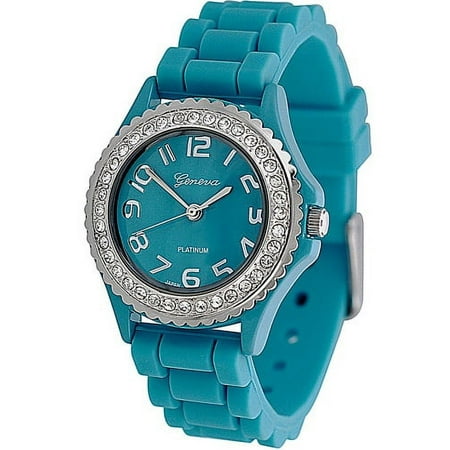 Geneva Platinum Ladies' Cz Accented Sili