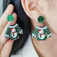 thumbnail image 5 of BNNG Sparkly Christmas Earrings For Women Sweaters Christmas Earrings Earrings Cute Santa Christmas Tree Snowman Earrings Earrings Female Female Halloween Festive Ear Accessories, 5 of 7