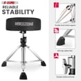 thumbnail image 2 of 5 CORE Drum Throne 4" Thick Padded 26" Swivel Adjustable Guitar Stool Heavy Duty 400Lb Capacity for Adults & Kids Black - DS CH BLK PR HD, 2 of 5