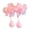 A, variant on Hair Tie Soft Organza Flower Shape Hair Rope with Plush Tassels Imitation Pearls Decor High Elastic Band Bun Holder Hair Accessories