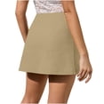 thumbnail image 4 of Xaqiouau Womens Solid High Waisted Tie Waist Wrap Skort with Built in Shorts Stretchy Lightweight Athletic Skirt for Workout Tennis Golf Daily Wear, 4 of 6