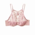 thumbnail image 1 of WZXFASHION Women's Solid Color Hollow Lace Sexy Lingerie Intimates Pink L, 1 of 3