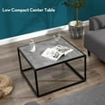 thumbnail image 6 of Square Modern Coffee Table - Gray Wood Top with Metal Frame - Living Room, 6 of 8