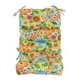 thumbnail image 5 of Blazing Needles 22-inch by 45-inch Spun Polyester Patterned Outdoor Tufted Chair Cushion, 5 of 5