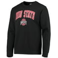 thumbnail image 2 of Men's Colosseum Black Ohio State Buckeyes Team Arch & Logo Tackle Twill Pullover Sweatshirt, 2 of 3