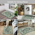 thumbnail image 2 of Bohemian Floral Medallion Area Rug - 2x3 Beige Small Bathroom Rug Soft Bedroom Mat, Transitional Non Slip Machine Washable Indoor Throw Floor Carpet for Kitchen Sink Doorway Foyer, 2 of 6