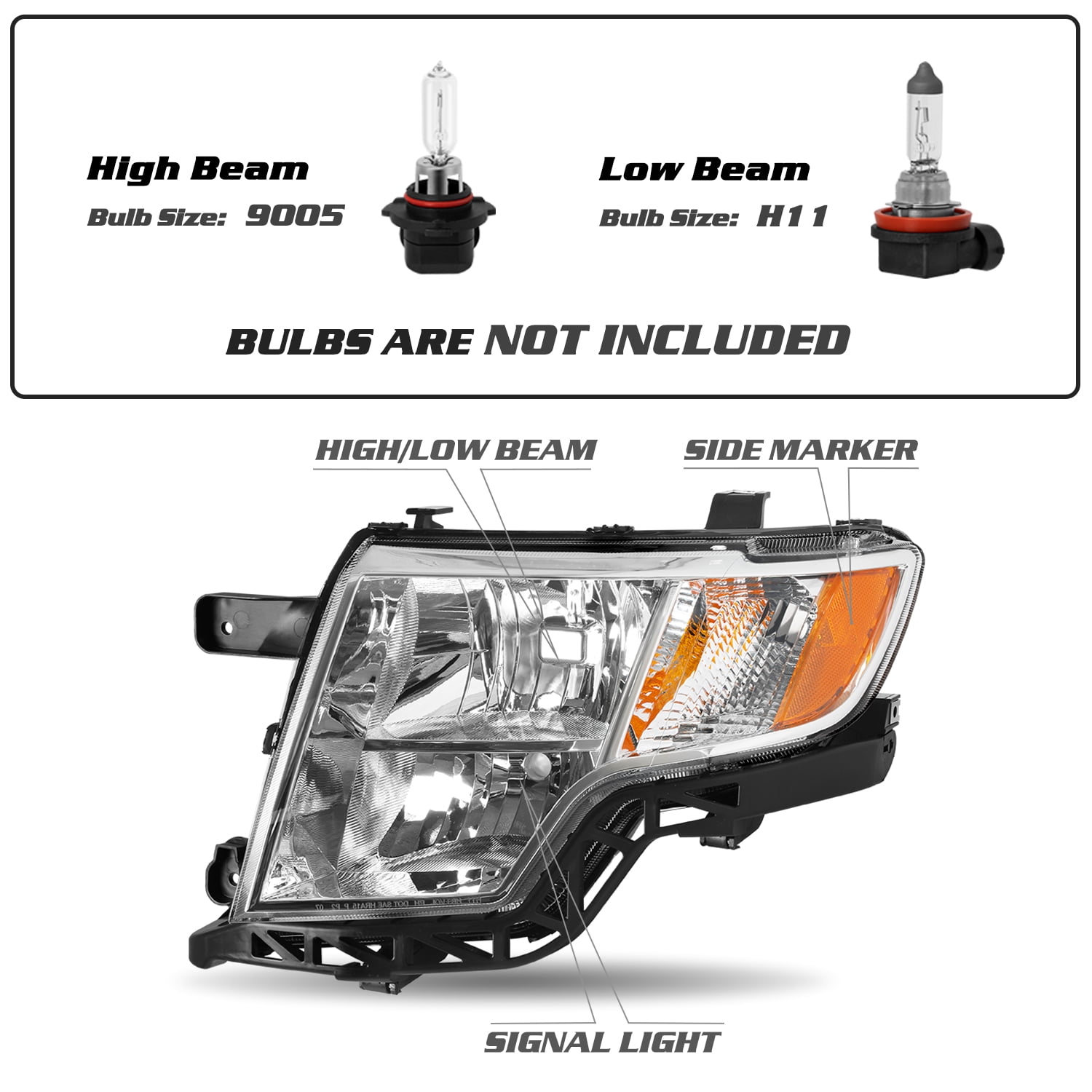 For 2007-2010 Ford Edge SE SEL Left Driver Side Headlight Lamp LH