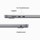 thumbnail image 2 of Apple Portátil MacBook Air de 15 Chip M2 Memoria de 8 GB SSD de 256 GB Gris espacial Mac, 2 of 4