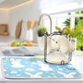 thumbnail image 5 of Yayeee Dish Drying Mat for Kitchen Counter 16"x18" Microfiber Absorbent Pad, Cartoon Easter Bunnies, 5 of 7