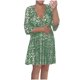 thumbnail image 4 of Puntoco Vestido De Manga Corta Con Cuello En V, Nuevo Vestido De Playa Informal De Gran Tamaño Con Cuello En V Floral Suelto De Alta Elasticidad Para Vacaciones En La Playa Verde Xxxxl, 4 of 8