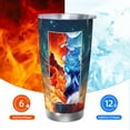 thumbnail image 5 of Salouo Celestial Stag Cosmic Glow Print 20oz Tumbler with Lid,Stainless Steel Vacuum Insulated Tumbler Durable Insulated Coffee Mug Thermal Cup with Splash Proof Sliding Lid-Without Straw, 5 of 8