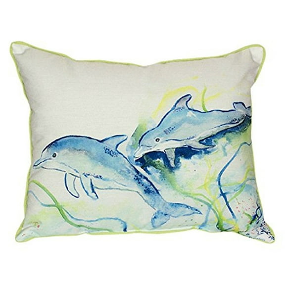 Betsy's Dolphins Large Indoor/Outdoor Pillow 16x20