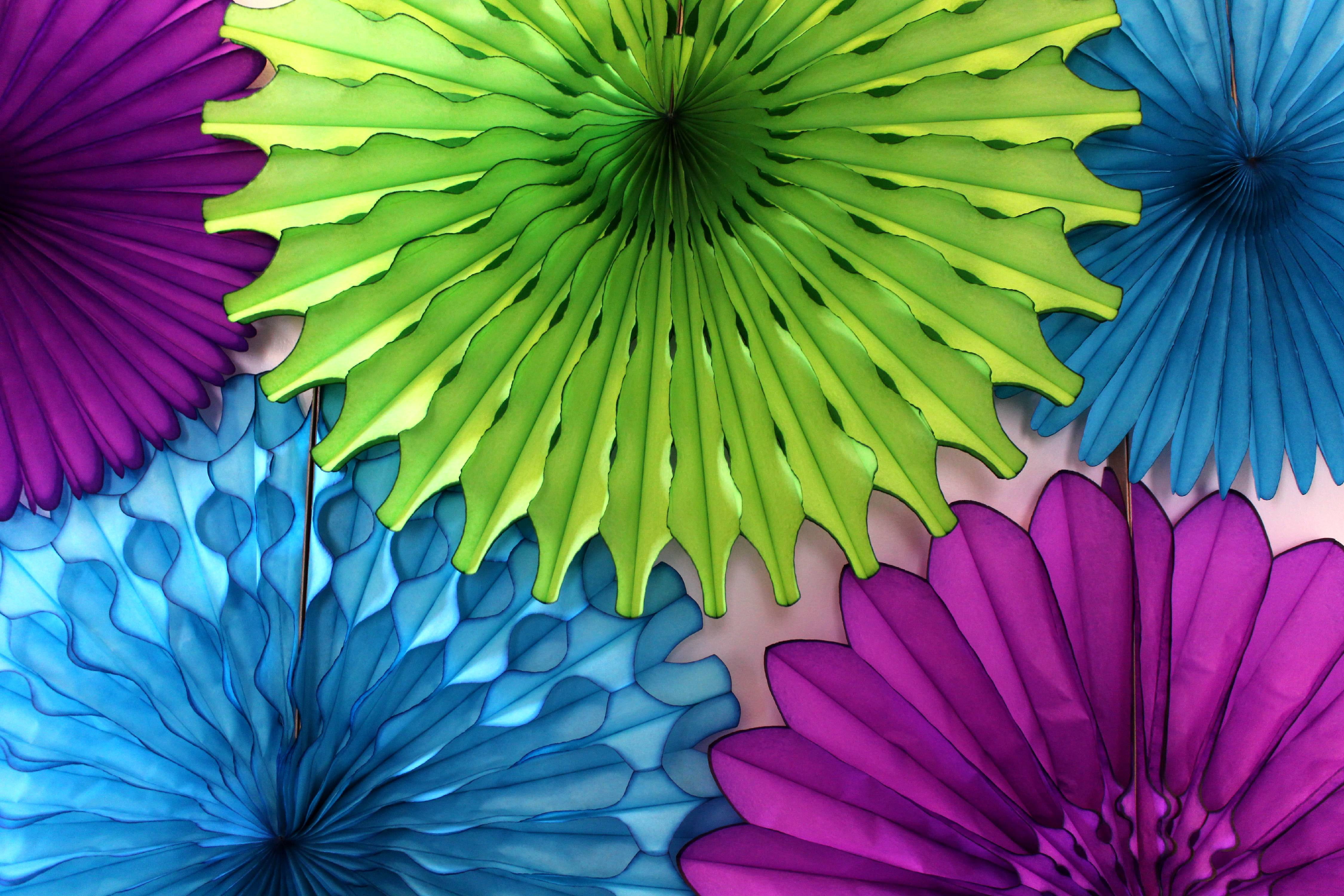 Paper Fantasies 27 Lime Green Tissue Paper Fan