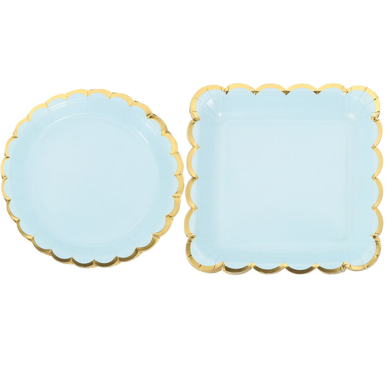 20pcs Floral Dessert Plates Disposable Paper Plates Party Appetizer Plates, Size: 59 in