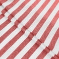 thumbnail image 5 of Women's Casual Loose Linen Striped V-Neck Three-Quarter Sleeve Ruffled Top, 5 of 8