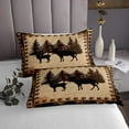 thumbnail image 3 of Deer Print Twin Quilt Set Animal Bedspread Deer Hunting Themed Bed Set Rustic Farmstyle Bear Paw Print Quilt Set Canbin Deer Bedding, 3 of 5