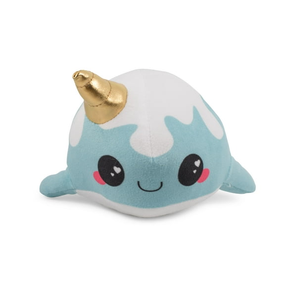 Glitter Galaxy 6-Inch Cute Ice Cream Cone Horn Blue Narwhal Collectible Plush
