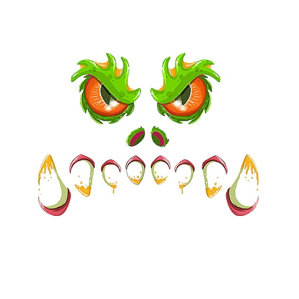Clearance! Halloween Home Decor! Halloween Monsters Face Outdoor Decoration With Eyes Fangs Nostril Garage Door Archway Entryway Car Decorations Buy 2 Get 3