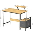 thumbnail image 6 of CubiCubi Modern Computer Desk with Storage Rack and Moveable Shelf, Sturdy Office Desk for Home Office, Simple Style Writing Desk , 32",Natural, 6 of 6