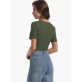 thumbnail image 6 of Womens Tops Crew Neck Summer Short Sleeve Casual Slim Fitted Tshirt, 6 of 6