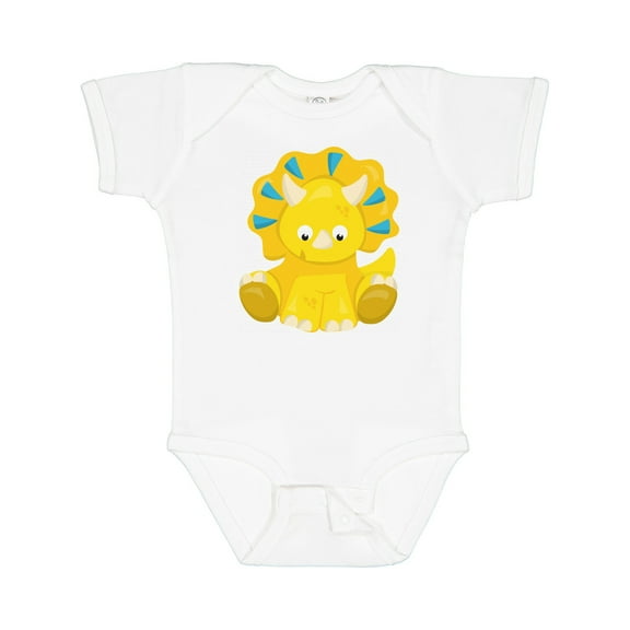 Inktastic Cute Dinosaur, Baby Dinosaur, Dino, Triceratops Boys or Girls Baby Bodysuit