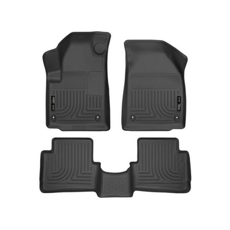 Husky Liners Weatherbeater Floor Mats | Fits 2013 - 2016 Dodge Dart | Front & 2nd Row, 3-pc Black - 99021