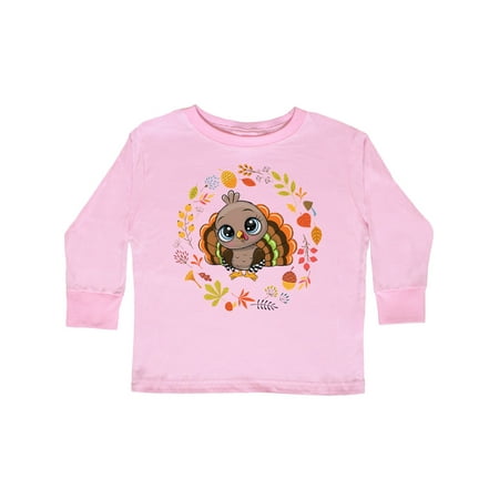 

Inktastic Thanksgiving Turkey Wreath Gift Toddler Boy or Toddler Girl Long Sleeve T-Shirt