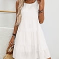 thumbnail image 3 of Iyufng Summer Dresses for Women Round-Neck Checkered Sleeveless Casual Dress, 3 of 7