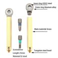 thumbnail image 4 of Titanium Alloy Brass Modular Screwdriver Ratchet Wheel Screwdriver With 2PCS S2 Bit EDC Riding Equipment Tungsten Head Gadget, 4 of 5