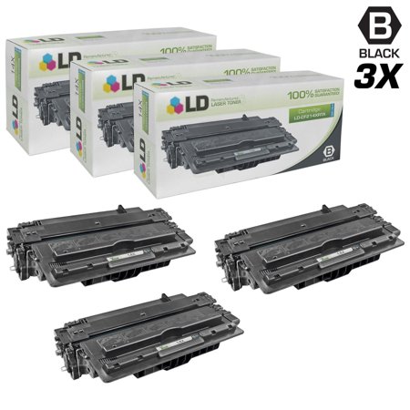 Ld remanufactured replacements for cf214x ( 14x) 3pk hy black toner cartridges for laserjet enterprise 700 m712dn  m712n  m712xh  m725z+  mfp m725dn  mfp m725f  & mfp m725z