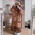 thumbnail image 4 of Jiibva Cute Warm Capybara Hooded Pajama, Pocket Sleepwear for Indoor Outdoor Travel and Animal Party, 4 of 6