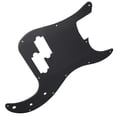 thumbnail image 4 of Golpeador de bajo negro de una sola capa con 11 agujeros, placa de rasguño, protector de selección Compatible con 4 cuerdas americanas/mexicanas, 4 of 5