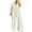 White, variant on Uaswgudfs Women's 2025 Summer Cap Sleeve Jumpsuits Deep V Neck Button Onesie Wide Leg Pants Rompers Black L