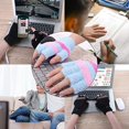 thumbnail image 3 of Gants Chauffants USB d'Hiver pour Femmes, Gants Chauds Sans Doigts (Violet), 3 of 5