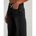 thumbnail image 3 of Women's Wide Leg Jeans Casual Baggy Denim Pants with Frayed Raw Hem, 3 of 5