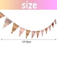 thumbnail image 2 of 4Set Hot Gold Triangle Flag Pennant Banner Bunting Party Decorations Hanging Paper Flag for Graduation Birthday Wedding Party Supplies - Rose Gold, 2 of 6