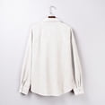 thumbnail image 6 of Babysbule Womens Cardigans Clearance Ladies Corduroy Buttoned Cardigan Long Sleeve Lapel Loose Padded Shirt Top Women's Top Clearance Blouse, 6 of 6