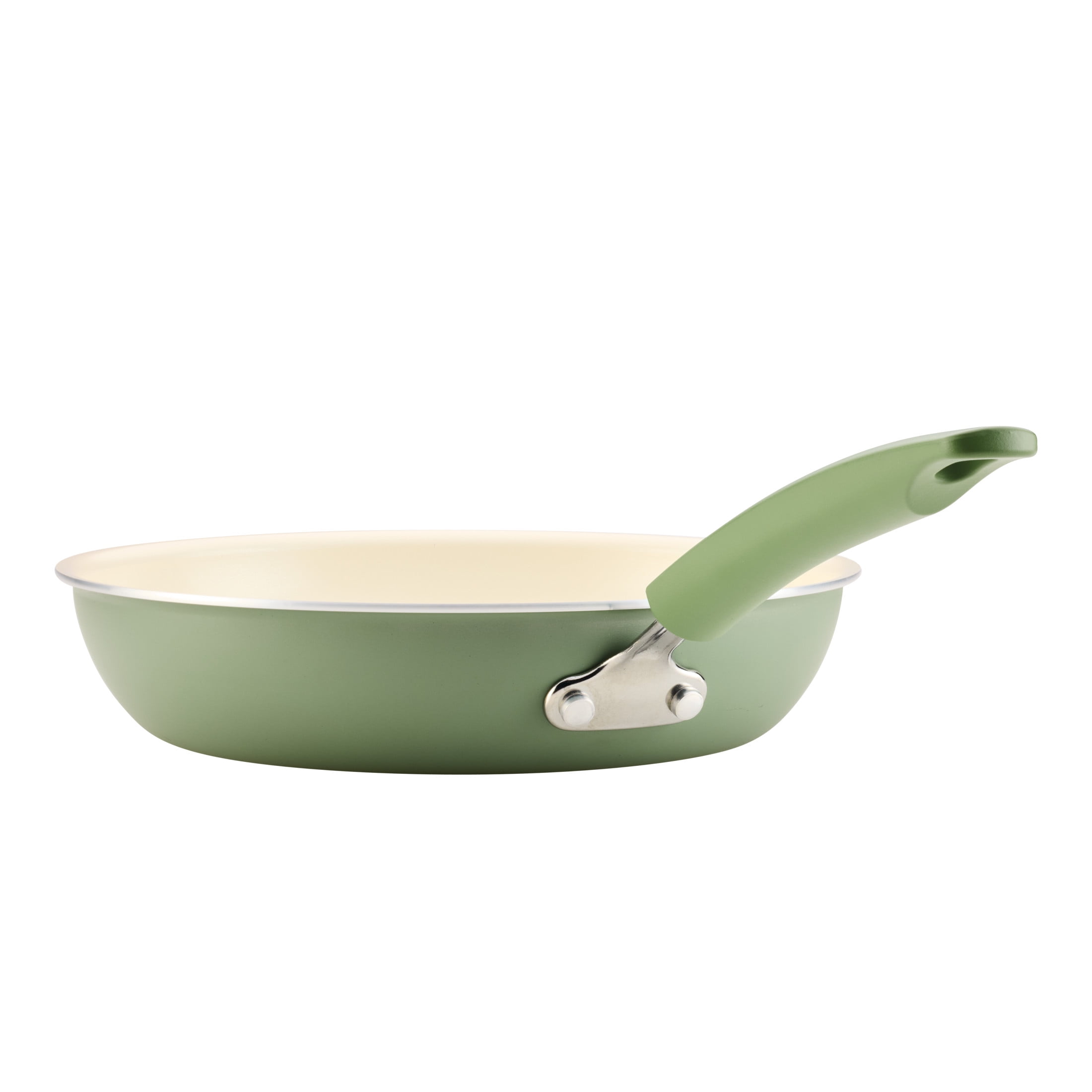 Farberware Easy Clean 14 Pcs Ceramic Nonstick Cookware Set with Cooking Tools, Dishwasher Safe, Green