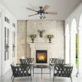 thumbnail image 4 of Honeywell Glencrest 52" Craftsman Industrial Oil Rubbed Bronze LED Outdoor Ceiling Fan with Light, 4 of 15