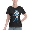 thumbnail image 1 of T-Shirt Basique à Manches Courtes pour Femmes Sailor Moon Mizuno Ami, 1 of 6