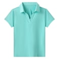 thumbnail image 2 of Pzocapte Girls Clothes Girls Shirts Size 14 16 Girls Short Sleeve Golfs Shirts Turn Down Collar Athletic Sports Tops Tennis Shirts Girls Toys Age 5 Girls Shirts Size 6 Toddler Girl Tops Toddler T, 2 of 4